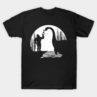 BIgfoot Loch Ness Funny Alien T-Shirt